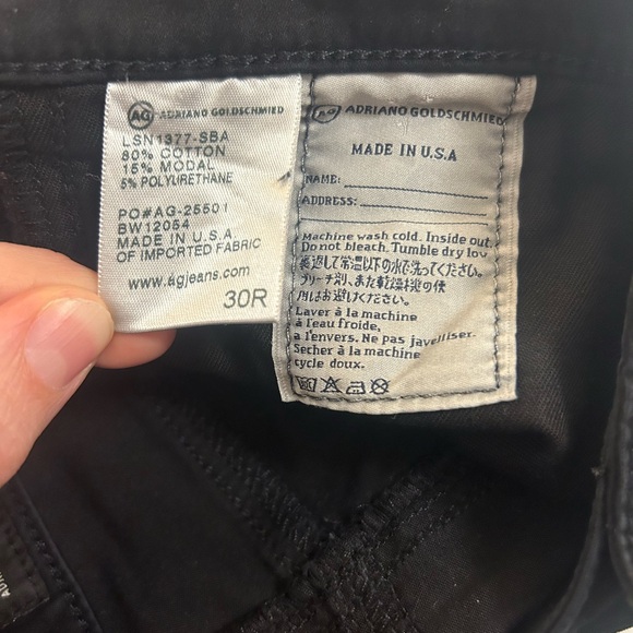 Ag Adriano Goldschmied Stevie Ankle, Slim Straight Pants, Mid-rise - Size 30R - Picture 6 of 6
